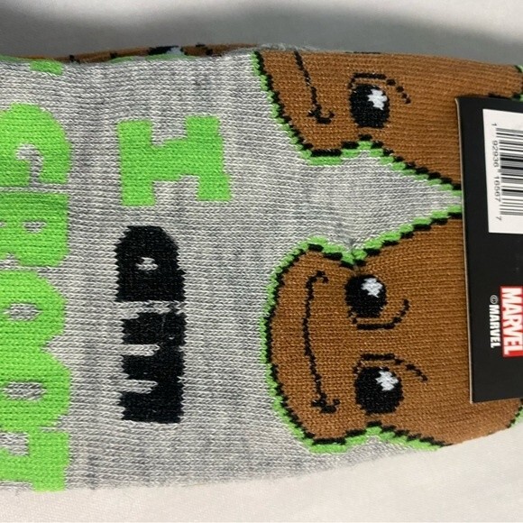 New Groot socks guardians of galaxy 2 pairs unisex adult 6-12 tall marvel disney - Picture 4 of 6